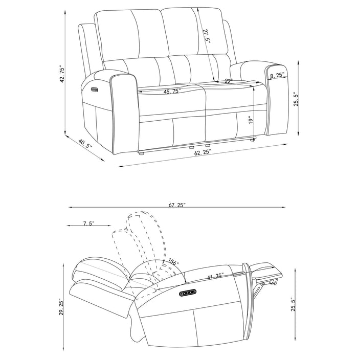 Boyce - Triple Power Reclining Loveseat With Independent Headrest