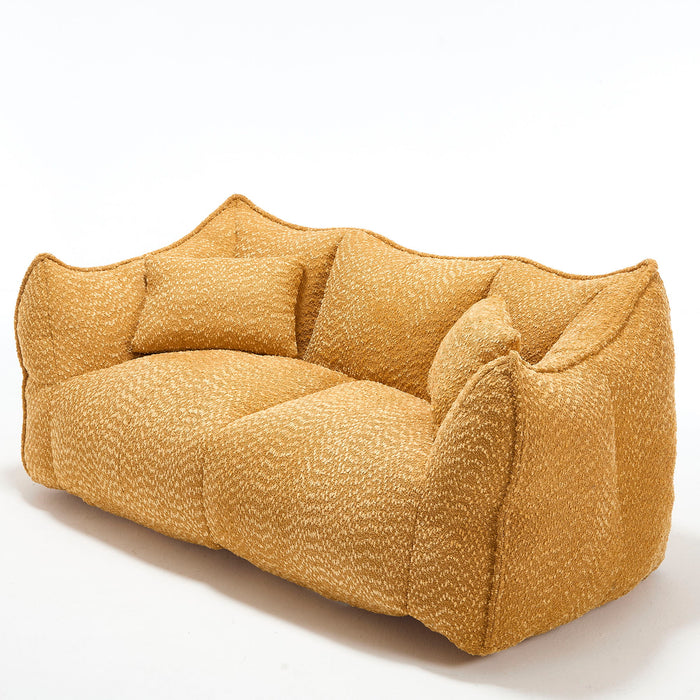 Comfortable Dual Beanbag Chair With High Resilience Foam Core For 2 People