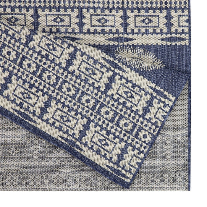 Sunshine - 5'3" X 7'3" Indoor, Outdoor Area Polypropylene Rug - Blue