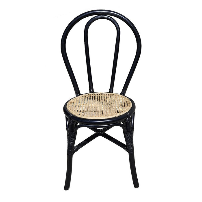 Rattan Dining Chair (Set of 2) - Black Multi