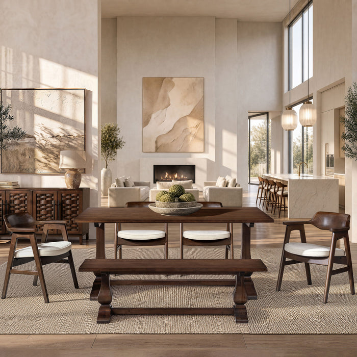Whitmore - Trestle Dining Table - Dark Brown