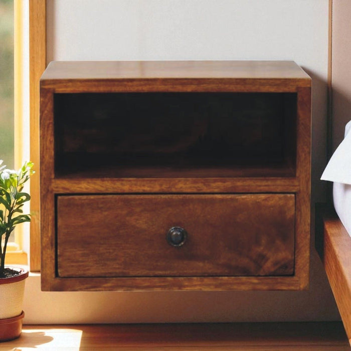 Solis - 1 Drawer Wall Mounted Nightstand