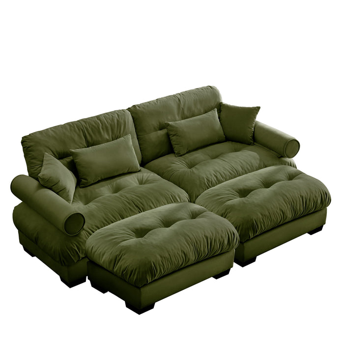 Super Comfort Oversized Modular Sectional Sofa With Movable Ottoman