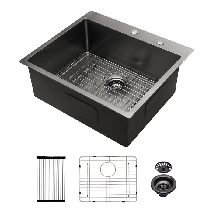 Topmount Kitchen Sink 16 Gauge, Single Bowl