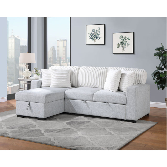 Ford - Reversible Pull Out Sofa Bed - Light Gray