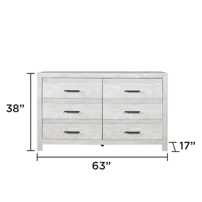 6 Drawer Dresser - Natural / Rustic