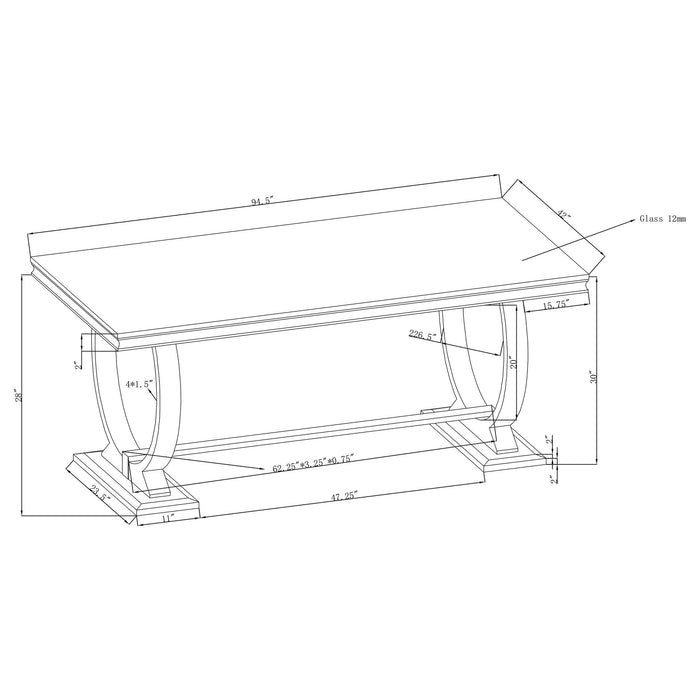 Mercy - Rectangular Top Dining Table