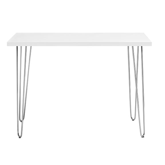 Hairpin Leg Computer Desk - White