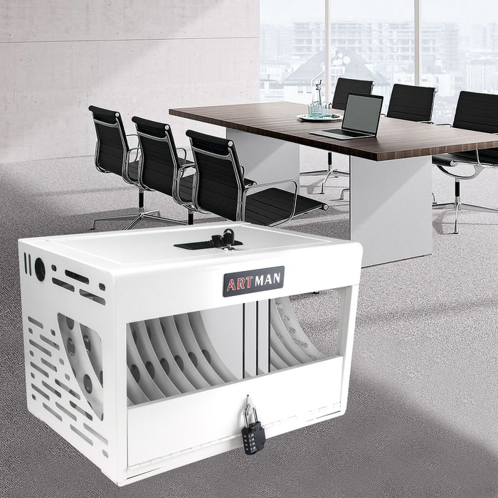 16 Bay Charging Cabinet For Laptop book, Locking Charging Station