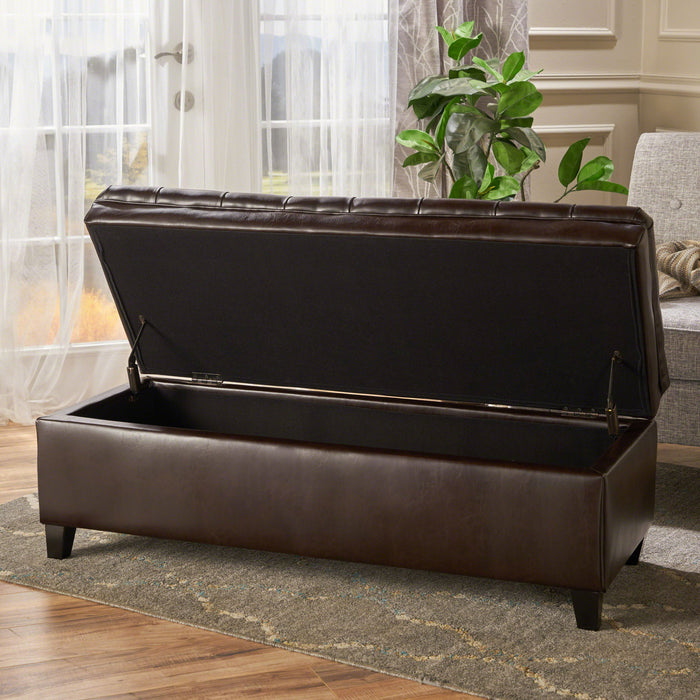 Juliana - Storage Ottoman With Birch Legs
