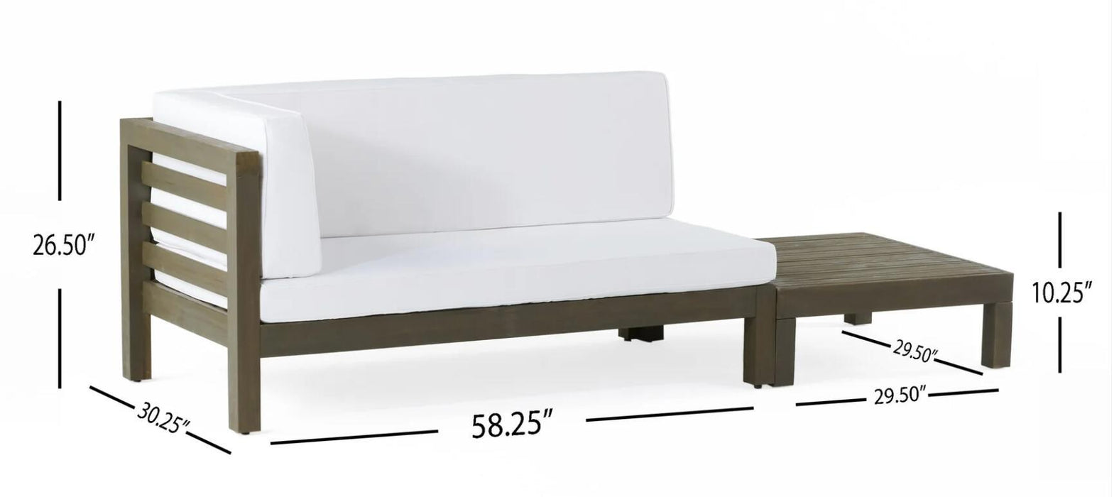 Oana - Corner Bench And Coffee Table