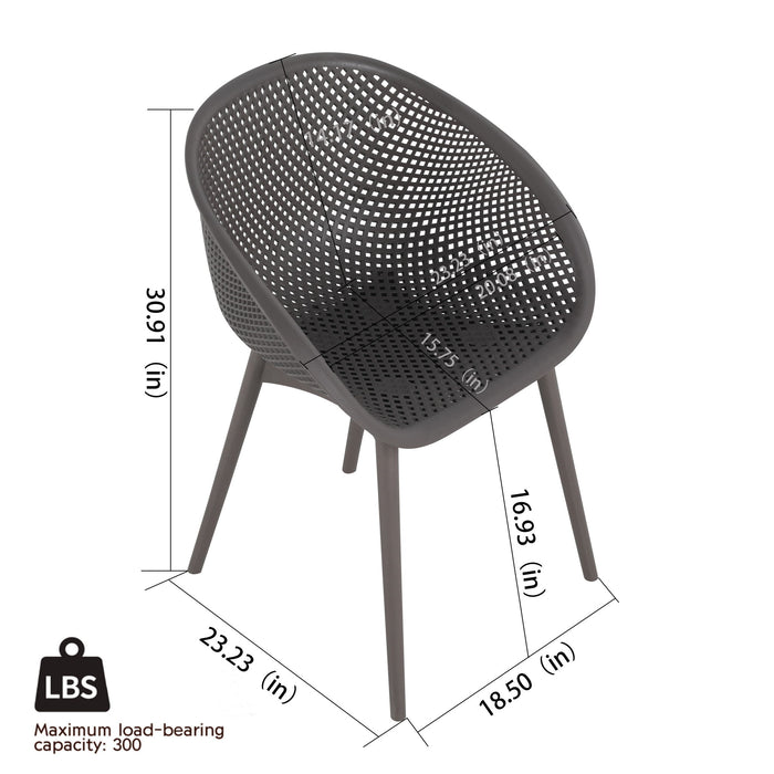 2 Pack Lounge Chair Set & Folding Square Table