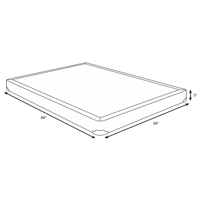 Low Profile Box Spring Foundation With Padded Slats And Breathable Design