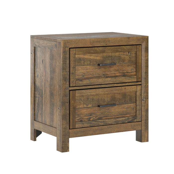 Pine Valley - 2 Drawer Nightstand - Caramel Brown