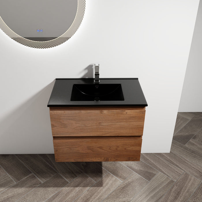 Wall Mounted Bathroom Vanity With Sink, 2 Soft Close Drawers