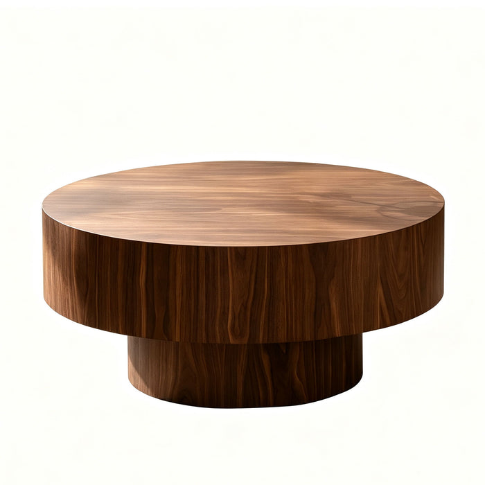 Round Coffee Table For Living Room - Walnut