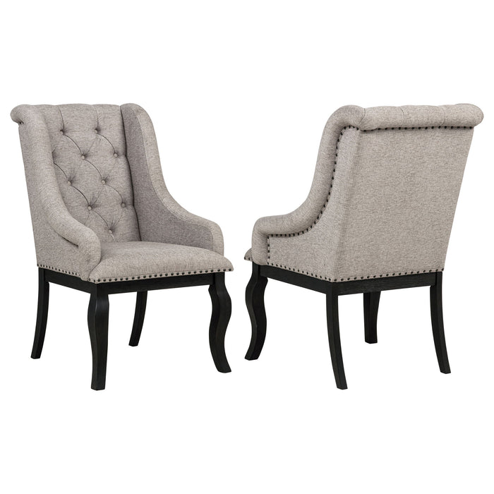 Kinzler - Arm Chair (Set of 2) - Tan / Black