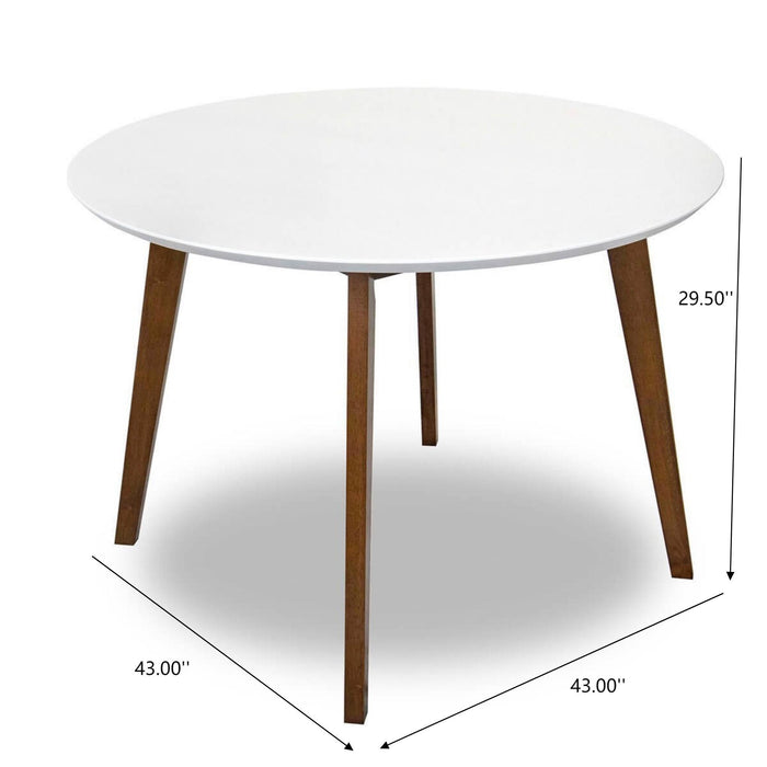 Alina - Dining Table - Brown / White