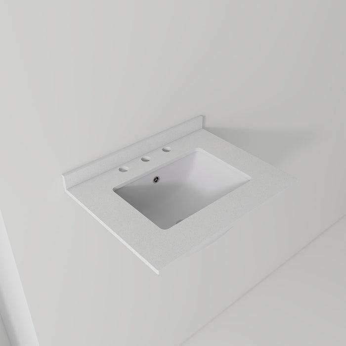 Basin Sink, 0.6" Ultra Thin Profile, Triple Faucet Holes