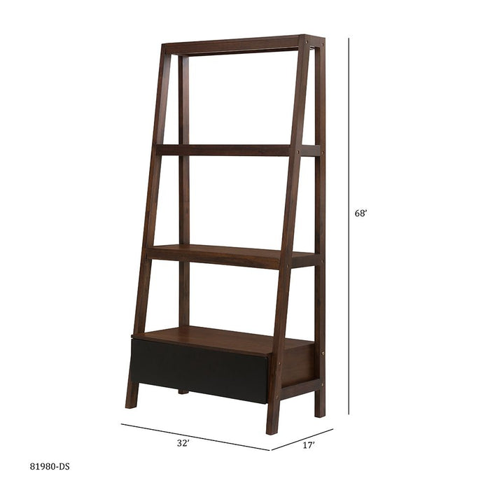 Ladder Shelf, Ladder Style Display Shelf - Natural Wood / Brown