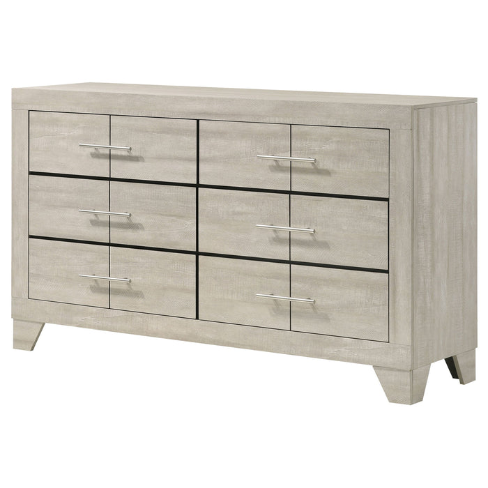 Strout - 6 Drawer Dresser - Cream