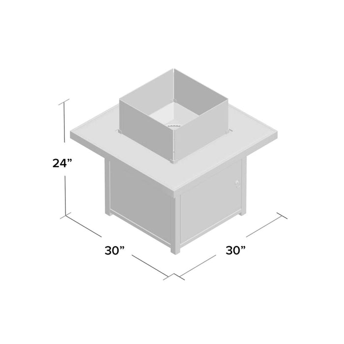 Reinforced Propane Fire Pit Table - Black / Gray