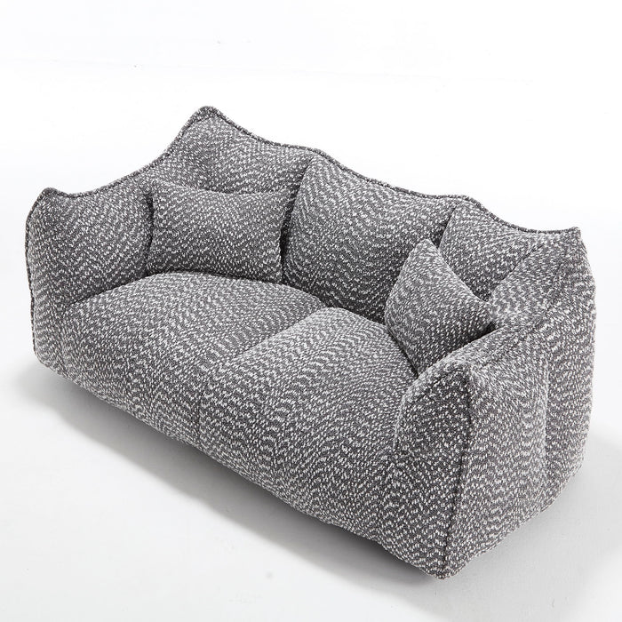 Comfortable Dual Beanbag Chair With High Resilience Foam Core For 2 People