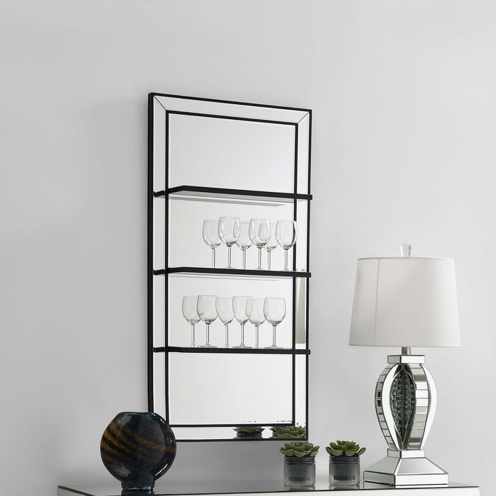 Cardinal - 3 Shelf Wall Mirror - Silver
