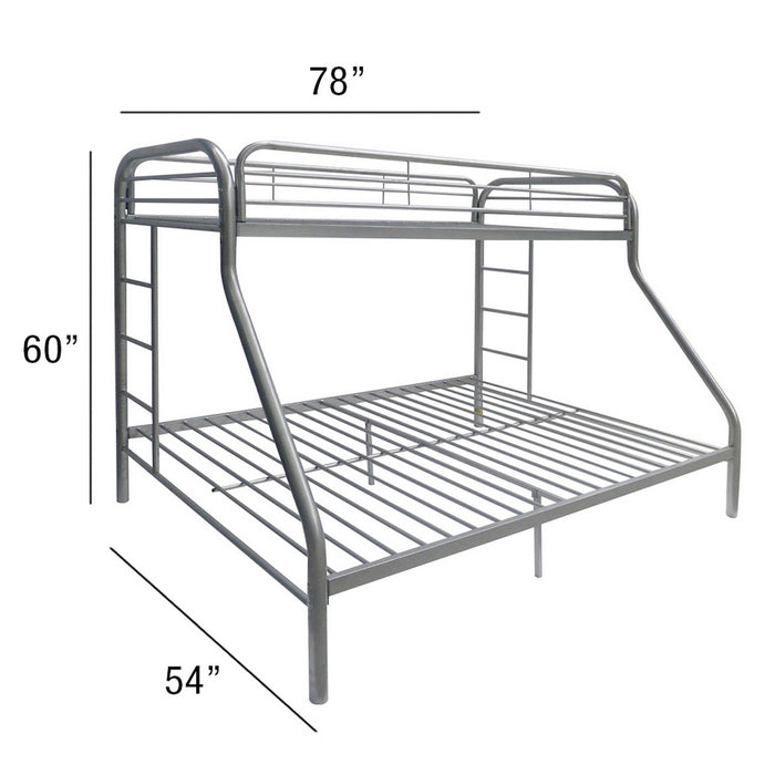 Tritan - Twin / Full Bunk Bed - Silver