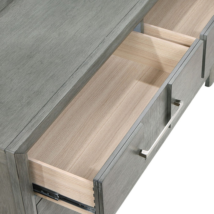 6 Drawer Dresser - Gray - Wood
