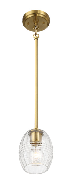Vista - Single Pendant Chain Hanging Light - Clear / Gold