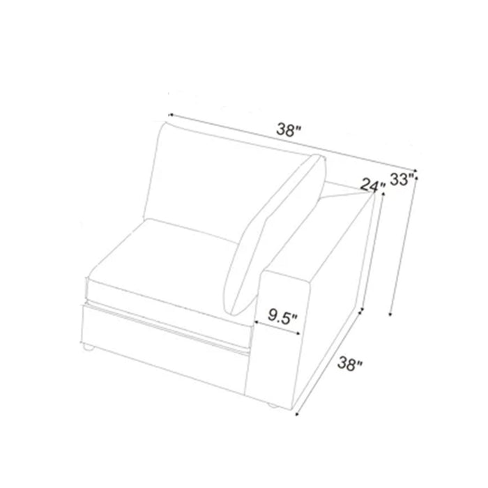 Corner Modular Sectional Sofa - Black