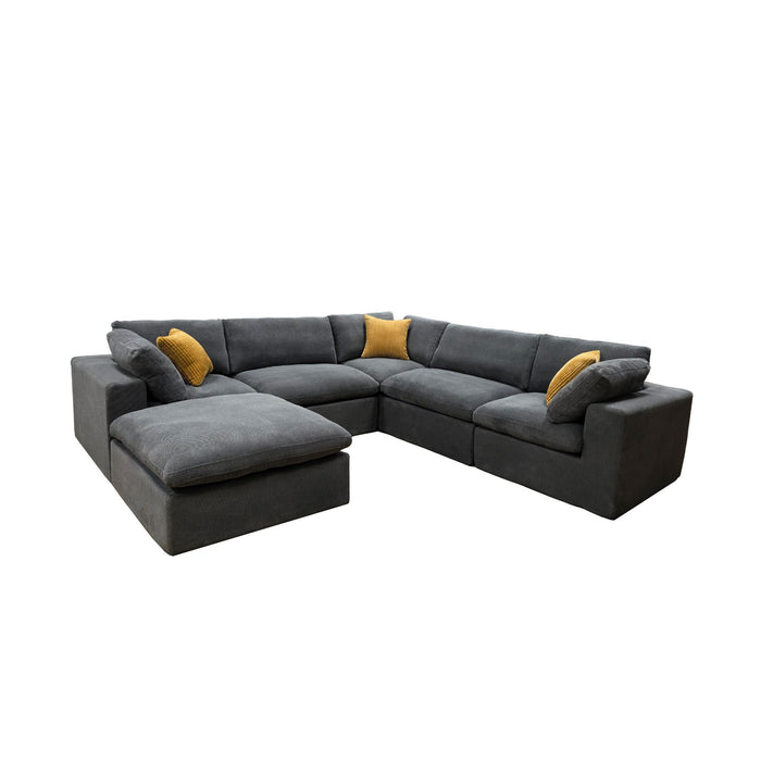 Custom Configuration Modular Sectional & Toss Pillows