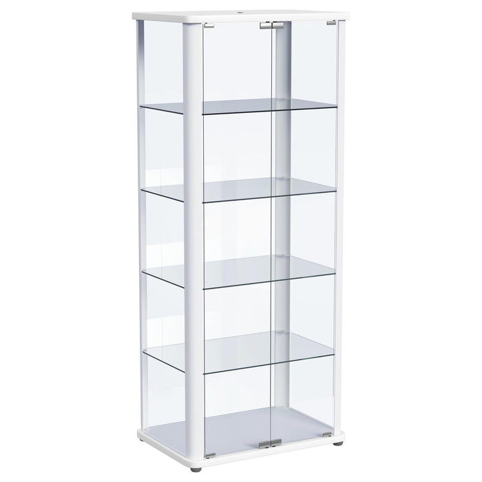 Nevra - 4 Shelf Display LED Curio Cabinet