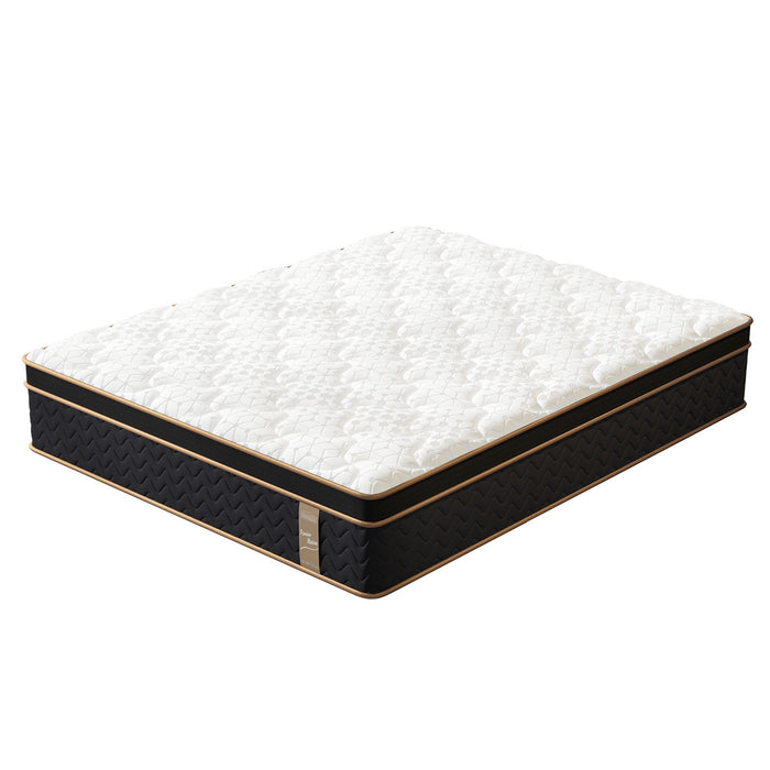 Plush Hybrid Mattresses With Gel Memory Foam, Individual Pocket Spring Motion Isolation Edge Support