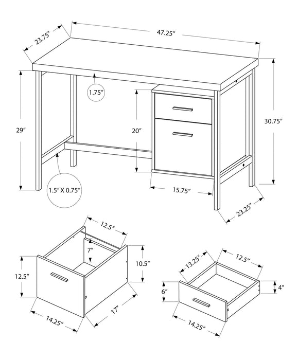 Computer Desk For Home Office, Left, Right Set - Up, Storage Drawers, Modern Design