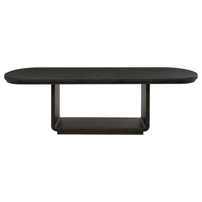 Bangor - Extension Dining Table With Pedestal Base - Black