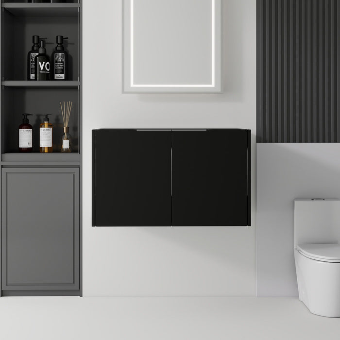 Floating Bathroom Vanity Cabinet With Soft Close Double Doors, Spacious Interior Storage, Wall Mounted, Cabinet Only
