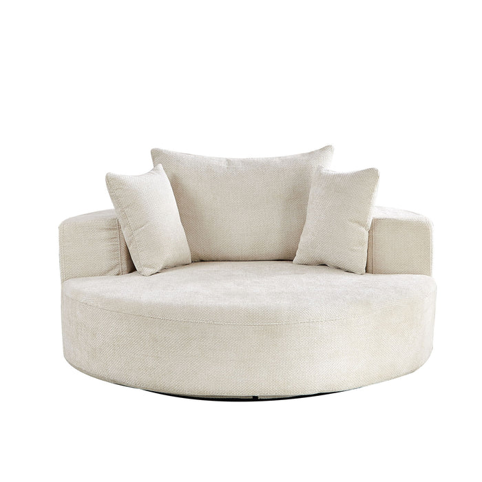 Swivel Chair With Rotating Base For Living Room