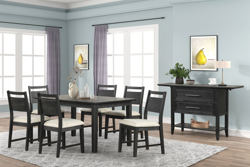 Sable Crest - 5 Piece Set (Round Dining Table & 4 Chairs) - Black