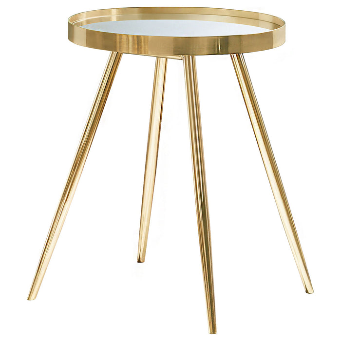 Lymon - Round Top End Table - Gold
