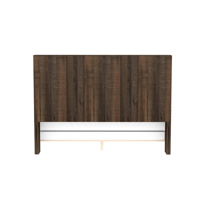 Peyton - King Bookcase Bed - Brown Penny