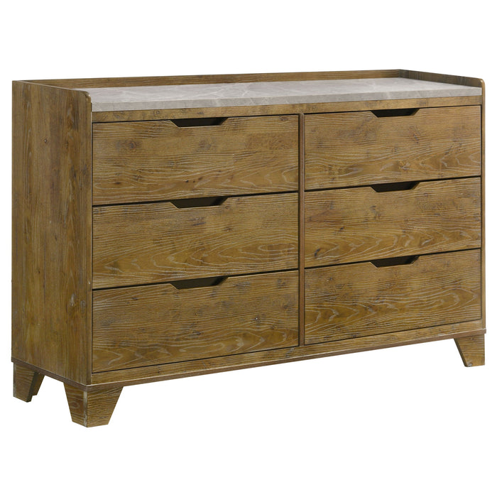 Packard - 6 Drawer Dresser - Oak