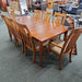 ETHAN ALLEN TABLE W/ 2L AND 8 CHAIRS ASH Rock's Consign Furniture Reno