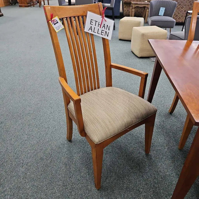 ETHAN ALLEN TABLE W/ 2L AND 8 CHAIRS ASH Rock's Consign Furniture Reno