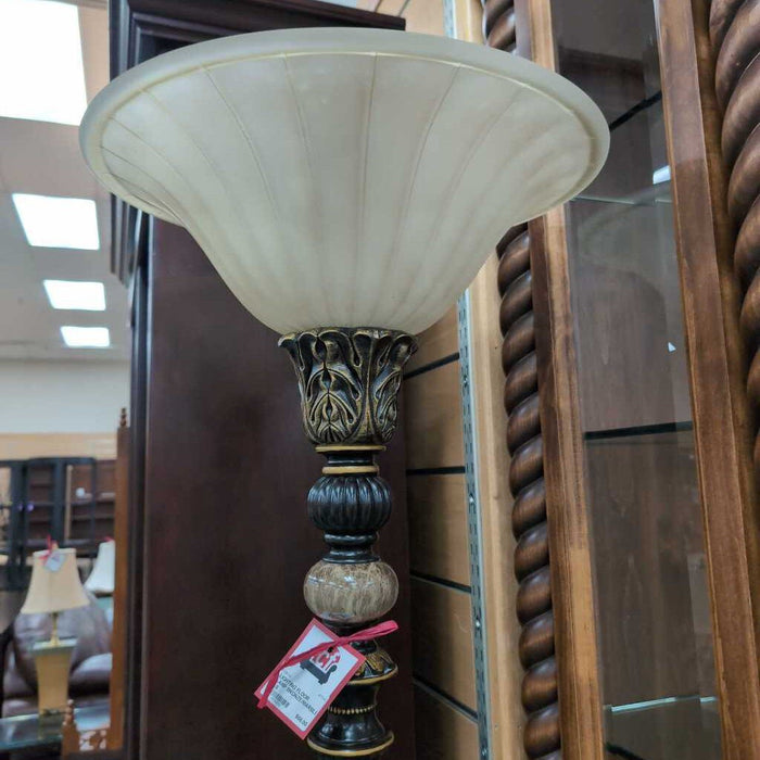 FLOOR LAMP BRONZE/MARBLE AS