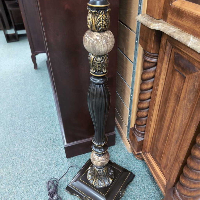 FLOOR LAMP BRONZE/MARBLE AS