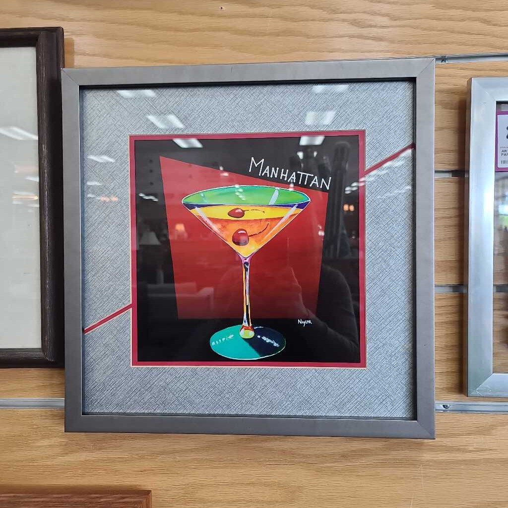 4PC COCKTAIL PANEL ART AS