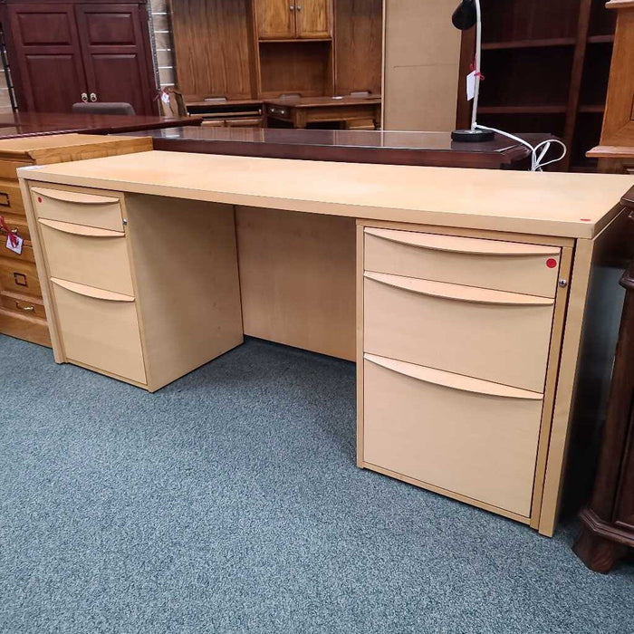 DESK + 2 FILE CABINETS LBS