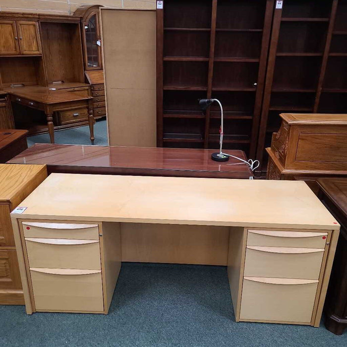 DESK + 2 FILE CABINETS LBS